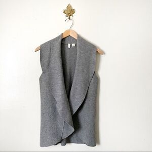 Anthropologie Moth gray Shawl Collar Vest